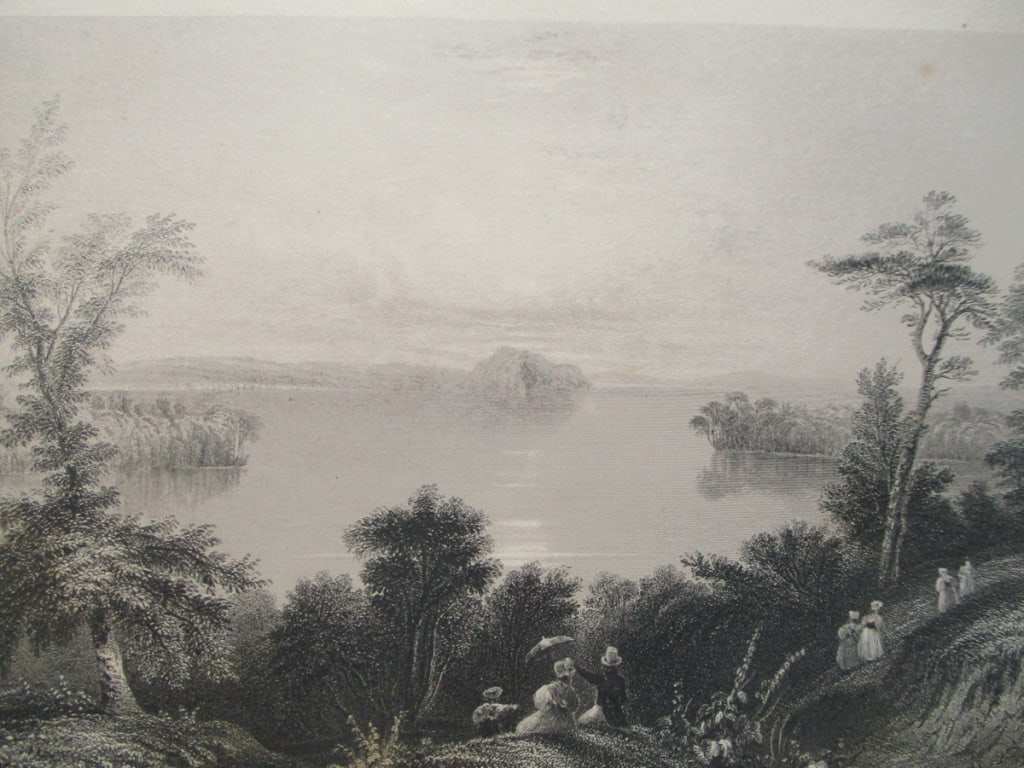 Saratoga Lake: Saratoga Lake Artist: William Henry Bartlett (1809-1854) Print Type: Engravings Date: Circa 1840 Origin: United States Dimensions: 11