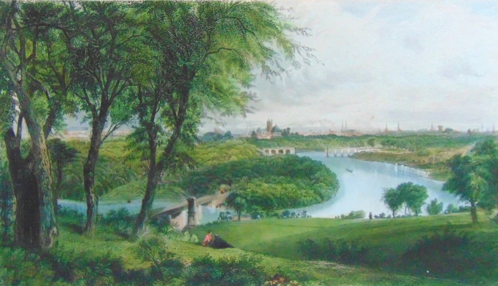 Philadelphia From Belmont - West Park: Philadelphia From Belmont - West Park A wonderful view from the Belmont Plateau extending over the rolling green hills of Fairmount Park and the winding Schuylkill River to the domes and spires of the
