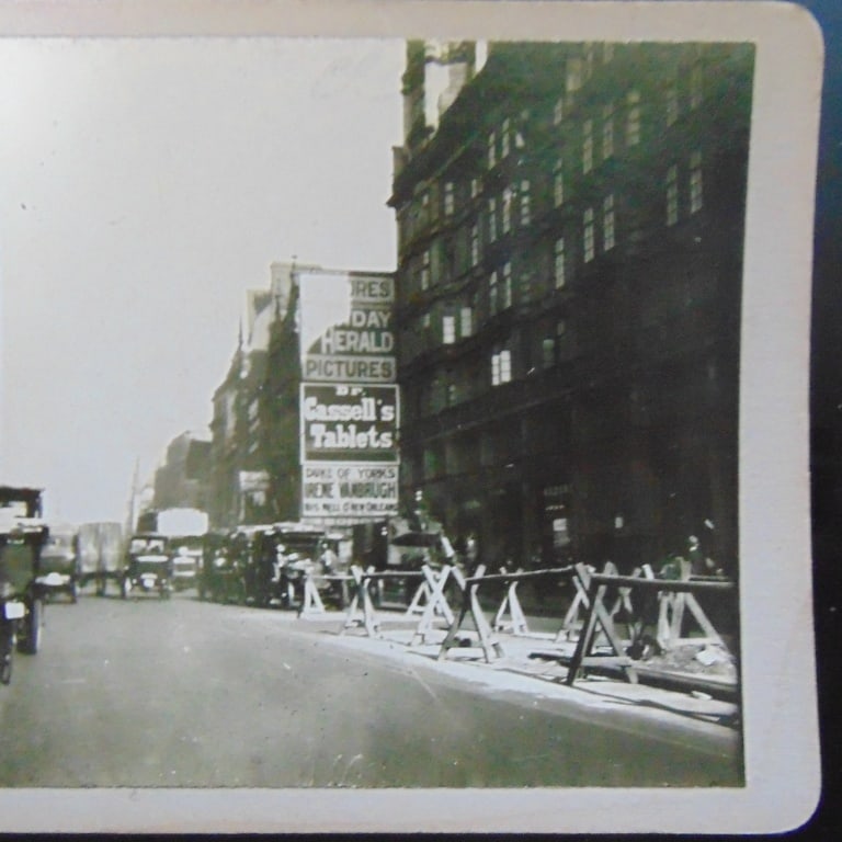 The Strand England - London - April 1921: The Strand - London England Street View Dated with Cars. Rare at this date. Photographer: Anonymous Dated: April 1921 Medium: Stereoview Provenance: Hill House Photogra