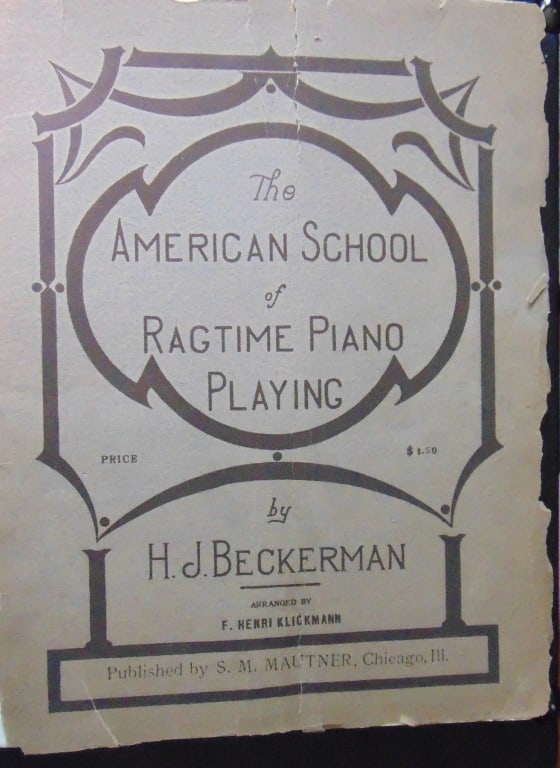 American School of Ragtime Piano Playing: American School of Ragtime Piano Playing Rare Composer: H J Bckerman Type: Ragtime Publisher: S M Mautner Dated: c1918 Condition Report: Cover detached. NOT complete with pages up to page 2 absent in