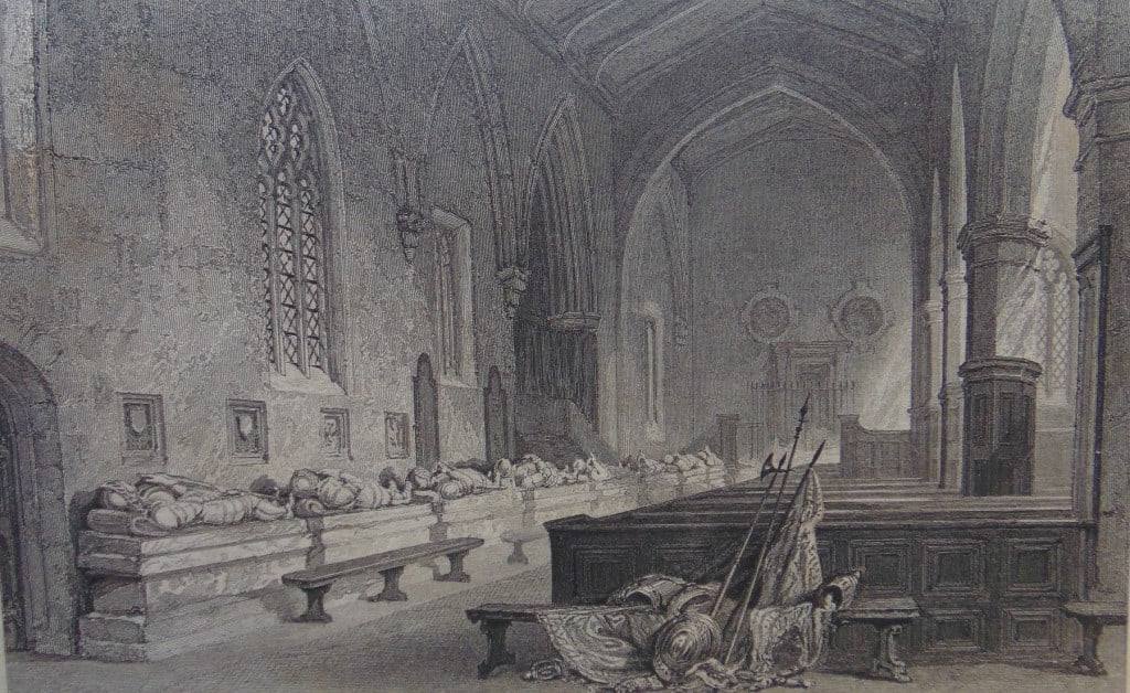 The Aisle of Tombs Durham - Durham: The Aisle of Tombs Chester Le Street - Durham Print Type: Engraving Date: 1836 Publisher: Fisher and Son Dimensions: 11 x 8" Notes & Literature: Condition Report: Fine Subject References: 181