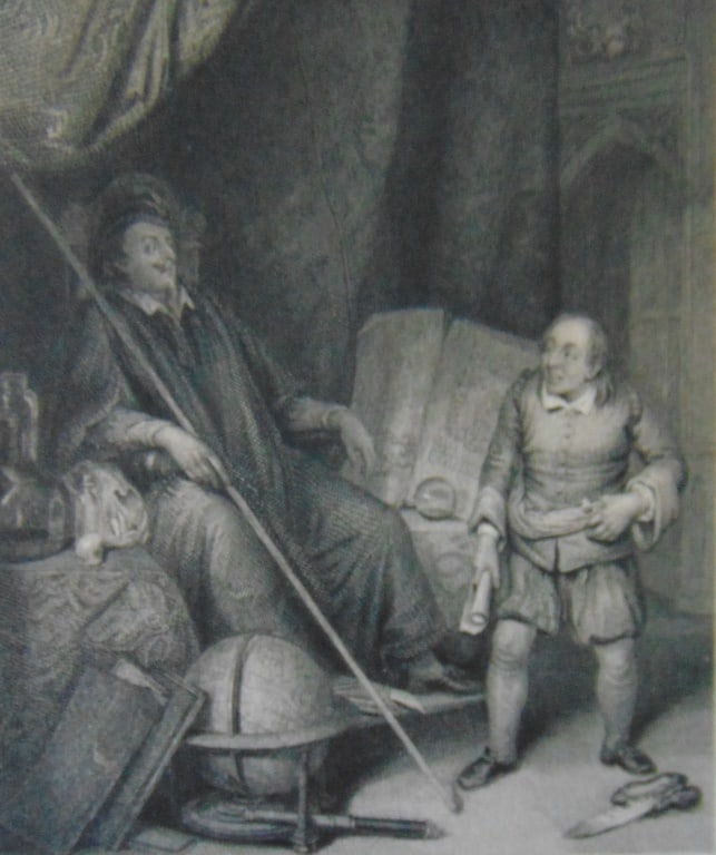 The Astrologer: The Astrologer Print Type: Engraving Date: 1836 Publisher: Fisher and Son Dimensions: 11 x 8" Notes & Literature: Condition Report: Fine Subject References: 181