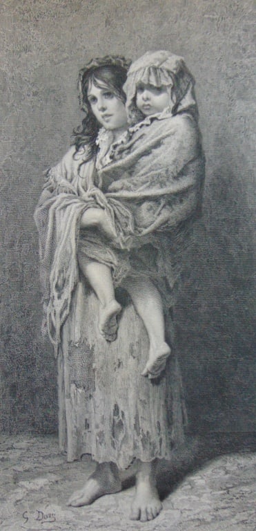 Homeless: HomelessA wonderful engraving by Dore. Artist: Dore, Gustave Print Type: Engraving Date: C1850 Publisher: Gebbie & Barrie Dimensions: 9 1/2 x 12 1/2 Notes & Literature: Condition Report: Fine Subject