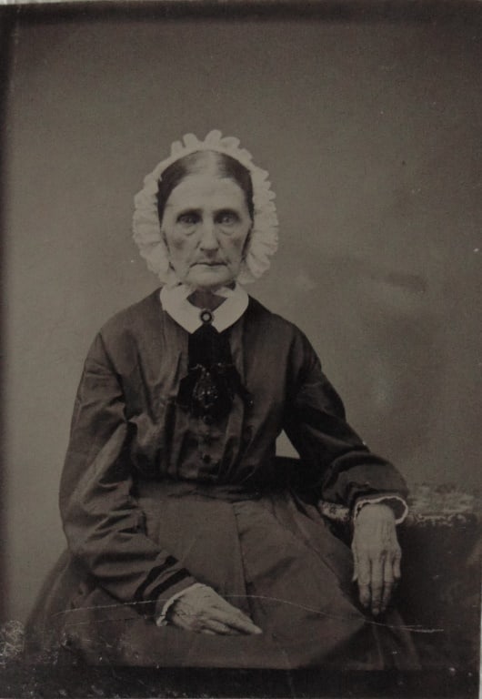 Tintype of Woman with Cap - Civil War Period: Tintype of Woman with Cap Civil War period - This photograph is strong with the woman staring ahead. An amazing photo. Museum quality Dated: C1860's Medium: Tintype Dimensions: 3 1/2 x 2 1/4