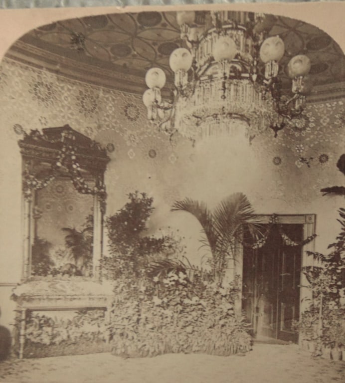 Blue Room In The Presidents Mansion: Blue Room In The Presidents Mansion The White House's Blue Room began life as an oval reception area, its decor changing frequently through the early years. Martin Van Buren's 1837 redecoration in blu