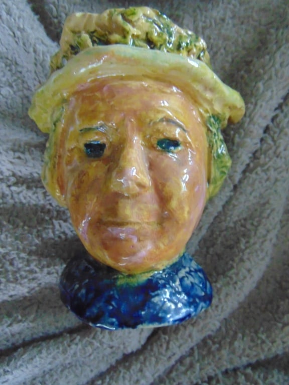 Lady In A Flower Hat - Miriam Halpern: Lady In A Flower Hat - Miriam Halpern Slip found inside stating artists name 1950's - 60's Miriam Halperin was born in 1921. After the Holocaust she made Aliya to Eretz Israel from Romania. Studied