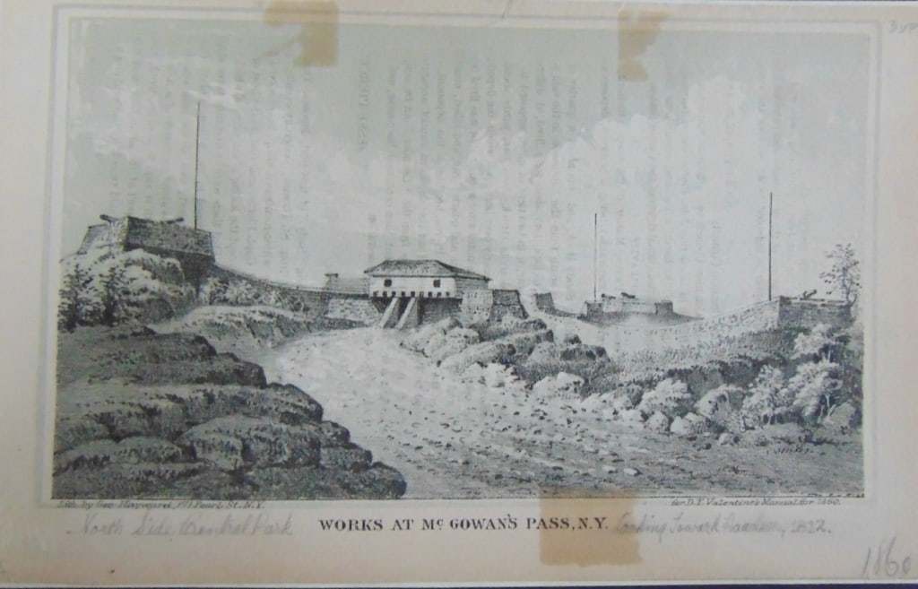 Works At McGowans Pass NY: Works At McGowans Pass New York City In the early 1800s, tensions between the United States and Great Britain were high due to the War of 1812 (1812-1815). McGowan's Pass, a strategic location through