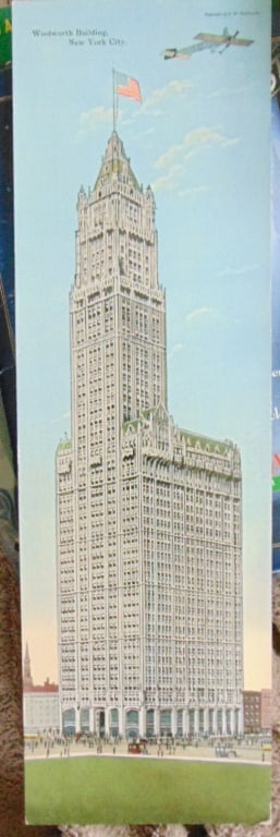 Postcard Woolworth Building New York Oversized: Postcard Woolworth Building New York City Oversized Extremely Rare Photographer H. Finkelstein Dated: Circa 1902 Type/Theme: New York City Size: 17.5" Publisher