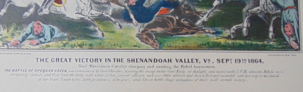 Great Victory In Shenandoah Valley Currier & Ives (1 of 1)
