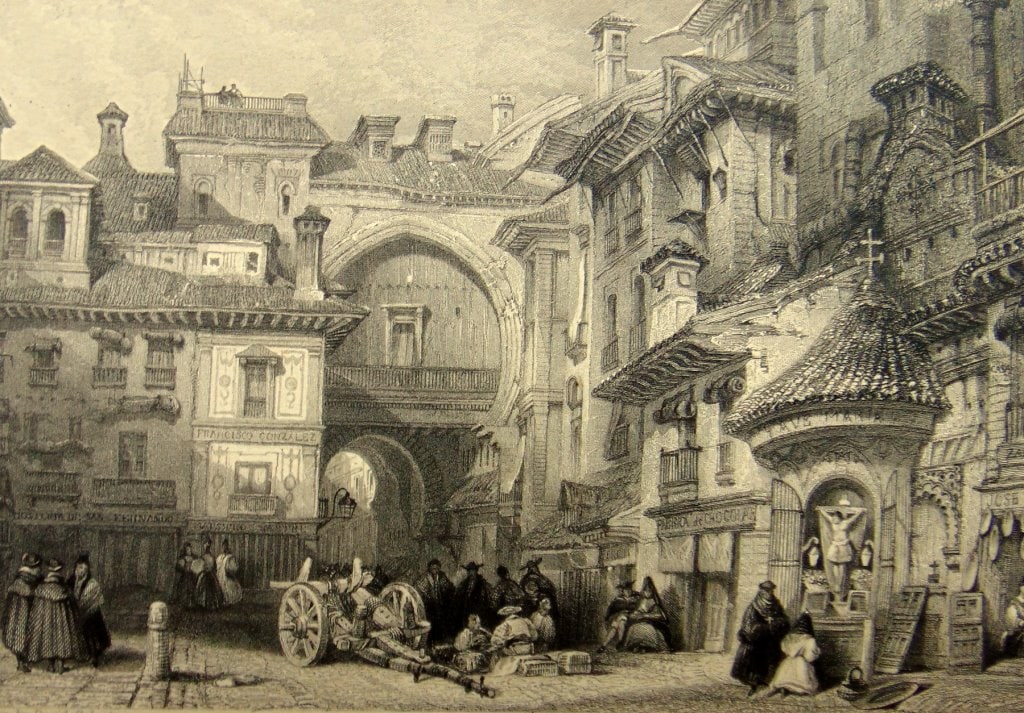 Moorish Gateway Leading to Viva Rambla - Spain