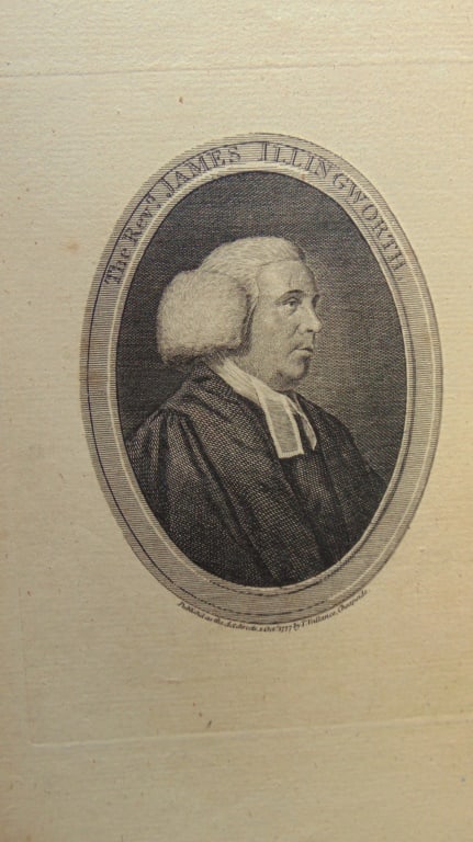 Reverend James Illingworth: Reverend James Illingworth Rare Print Type: Engraving Date: 1777 Publisher: T. Vallance - Cheapside Origin: Great Britain Dimensions: 8 1/4 x 5 1/4" Provenance: Hill House Subject: English Clergy