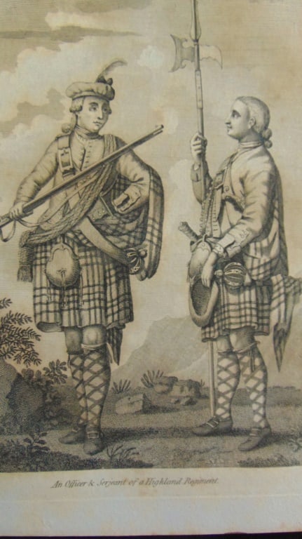 An Officer & Serjeant of a Highland Regiment: .An Officer & Serjeant of a Highland Regiment>/font size> (An Officer and Sargent of a Highland Guard Regiment) Wonderful impression and detail. Rare Artist: N.C Goodnight