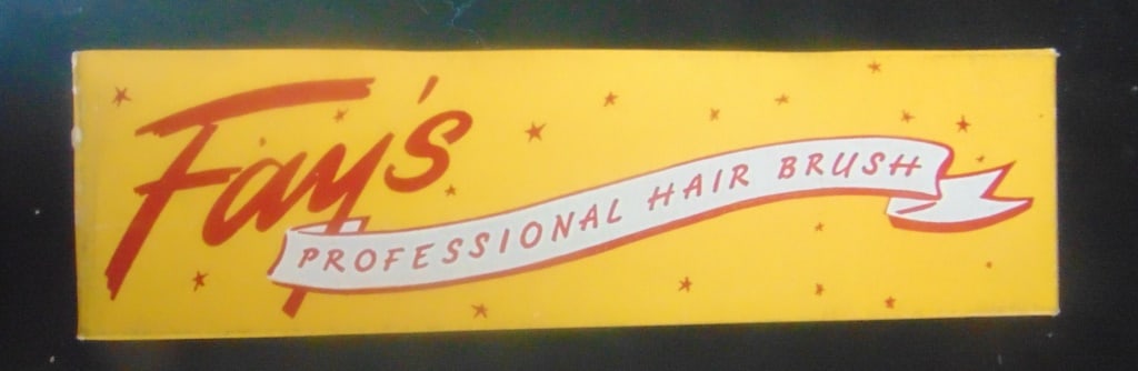 Fay's Professional Hair Brush - Wood: Fay's Professional Hair Brush with Wood Handle in Original Box Makes hair healthy - cleans scalp - From the estate of Helen Fay, noted Fashion lady of the first half of the 20