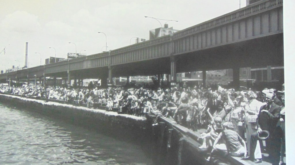Large Crowd Watches Passenger Ship Come In (1 of 2)