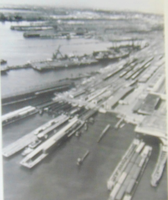 Train Lines Connect to The Port of New York: Train Lines Connect to The Port of New York Plate 7 Photographer: Wendy Holmes Dated: 1970's Subject: Hudson River Valley Medium: Halfton