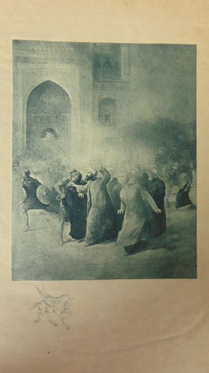 An Angel Appears in the Sky - Albert Letchford: An Angel Appears From The Sky With Remark Artist: Albert Letchford Print Type: Engraving Date: 1897 Dimensions: 8 x 5 1/2" Condition Report: Light line in left
