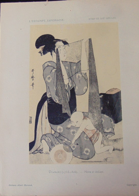Utamaro (1753 - 1806) Mere et enfant: Utamaro (1753 - 1806) Mere et enfant Editions Albert Morance Artist: Utamaro (1753 - 1806) Date: 1923 Subject References: 186F