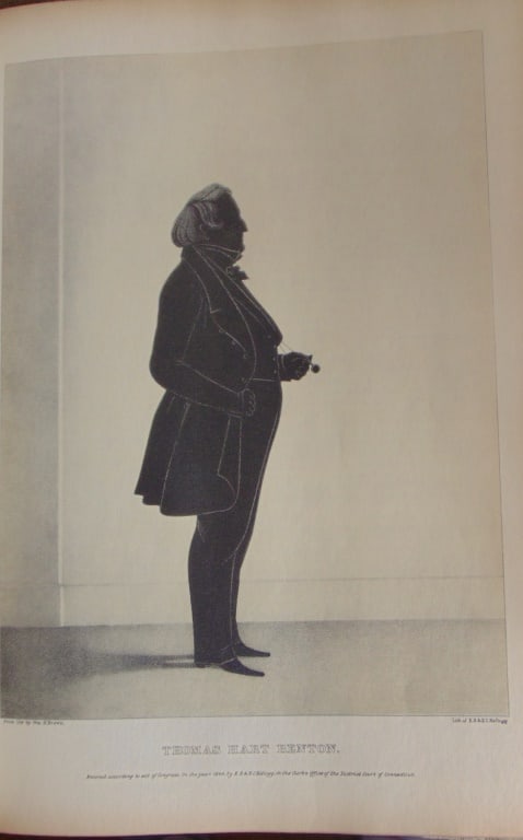Thomas Hart Benton Brown & Kellogg: Thomas Hart Benton Silhouette "Entered according to act of congress, in the year 1844, by EB & EC Kellogg, in the clerks office of the District of Connecticut". Artist: <