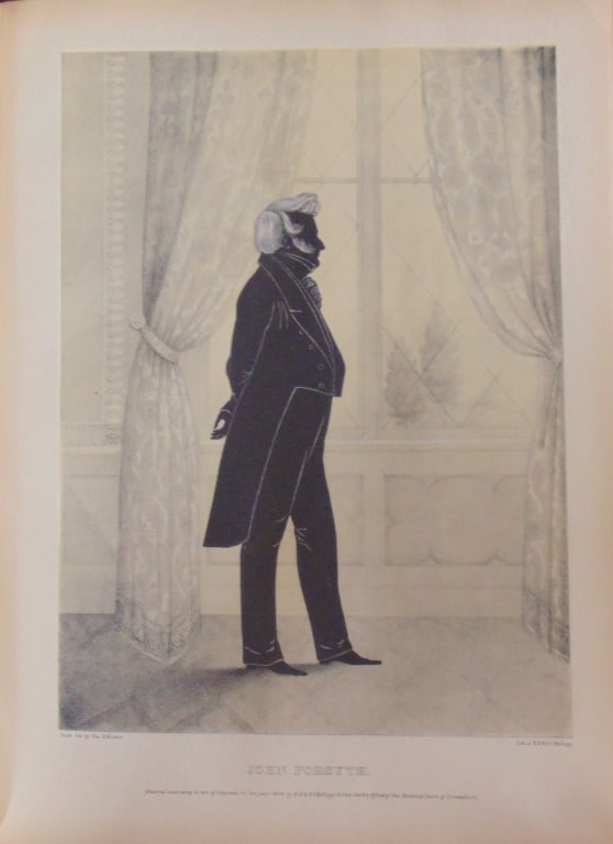 John Forsyth - Brown & Kellogg: President John Forsyth Silhouette "Entered according to act of congress, in the year 1844, by EB & EC Kellogg, in the clerks office of the District of Connecticut". Artis