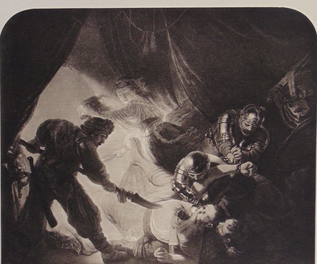 The Blinding of Samson - Rembrandt Van Rijn: The Blinding of Samson A fine impression of this work. With plate mark. Artist: Rembrandt Van Rijn (after) Print Type: Gravure with Plate Mark Date:
