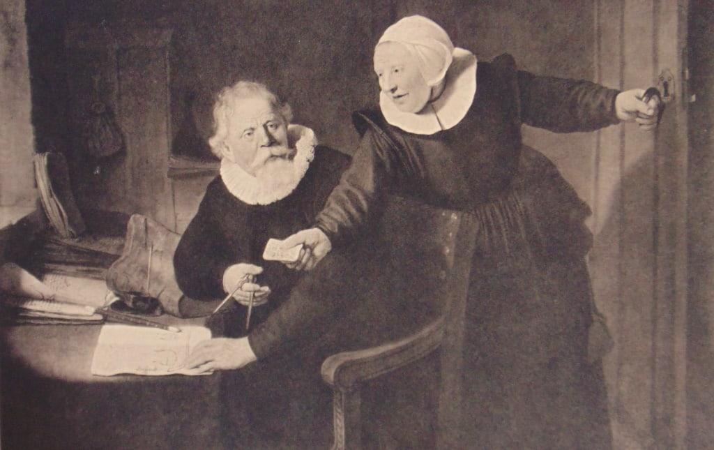 The Shipbuilder and His Wife - Rembrandt Van Rijn: The Shipbuilder and His Wife A fine impression of this work. With plate mark. Artist: Rembrandt Van Rijn (after) Print Type: Gravure with Plate Mark
