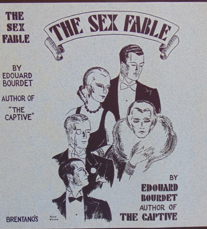 Proof Dust Jacket - Ruth Katheryn Wilcox Estate: The Sex Fable by Edouard Bourdet This is a preliminary of the Dust Jacket that was sent to Ruth Wilcox by the publishers for review. It was obtained from her estate at auction
