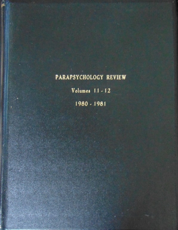 Parapsychology Review Volumes 11 and 12 (1 of 3)