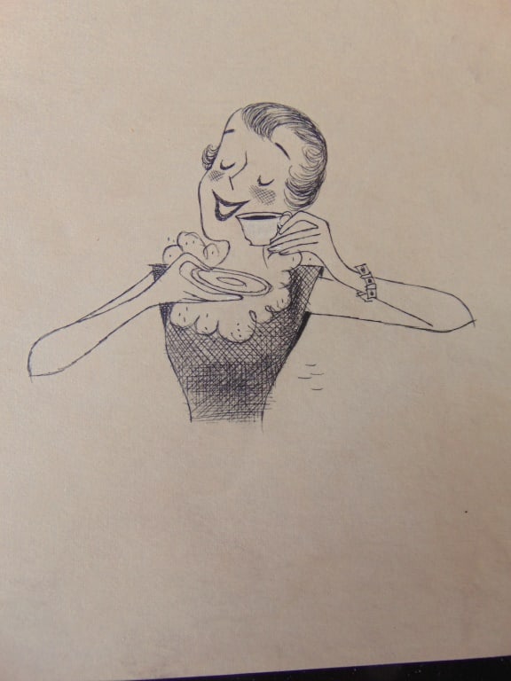 Albert Aquino (American) Tea Anyone?: Tea Anyone? Noted Children's book Illustrator and Humpty Dumpty Magazine. Also contributed to numerous magazines such as Field and Stream of the period and did advertisements of