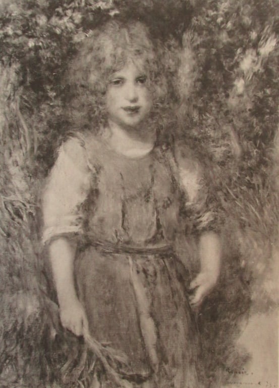 La Bucheronne - Renoir: La Bucheronne - Renoir This gravure is from Art Francais - Exposition d'Art decoratif ontemporain 1800 - 1885. Organisee par Madame la Cometesse Greffulhe, Presidente. Comes wi
