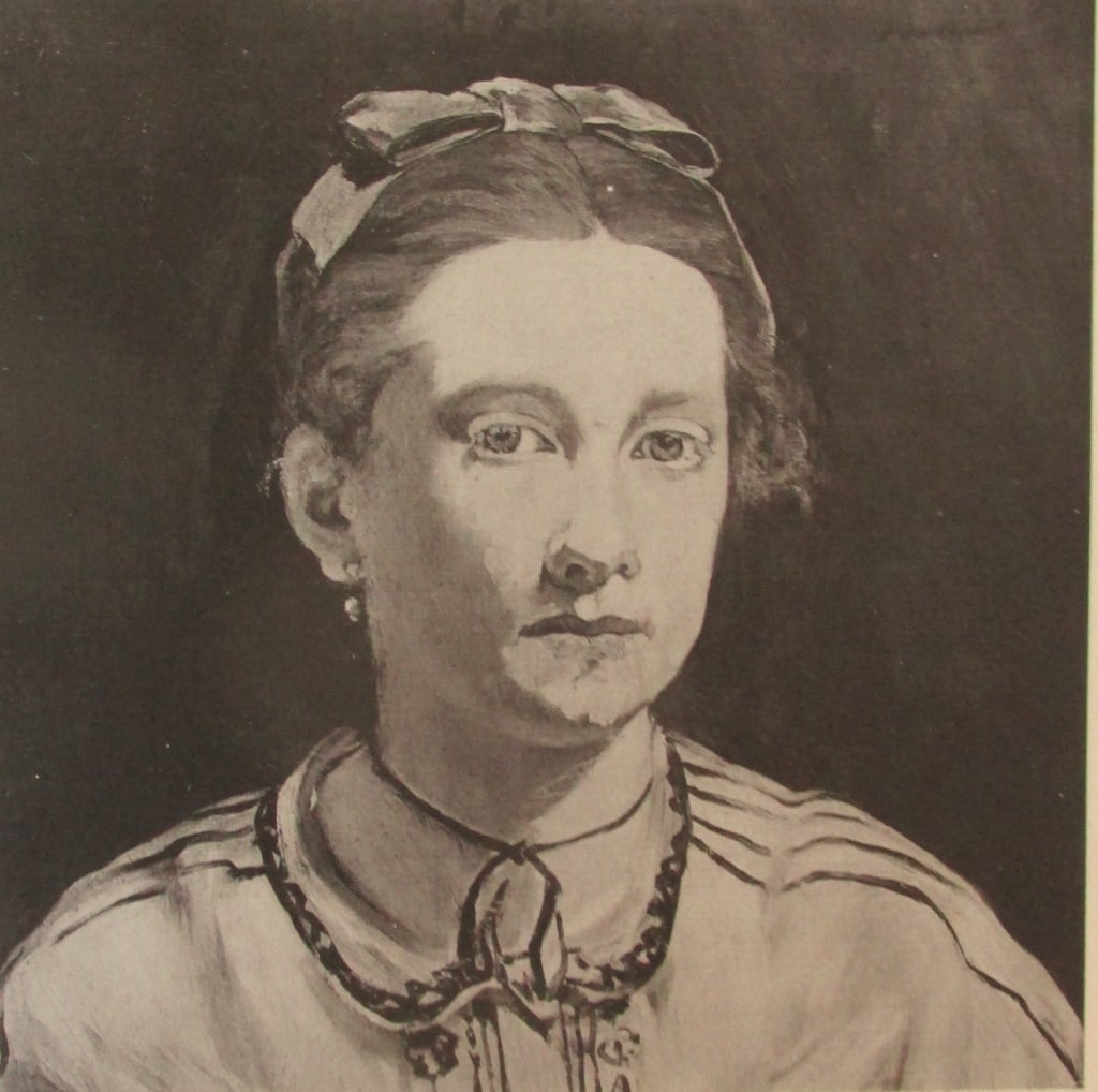 Eugenie Morand - Manet: Eugenie Morand - Manet This gravure is from Art Francais - Exposition d'Art decoratif ontemporain 1800 - 1885. Organisee par Madame la Cometesse Greffulhe, Presidente. Comes w