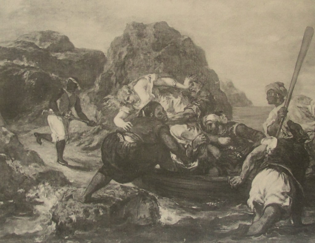 L'Enlevement d'une jeune fille - Dellacriox: L'Enlevement d'une jeune fille - Dellacriox This gravure is from Art Francais - Exposition d'Art decoratif ontemporain 1800 - 1885. Organisee par Madame la Cometesse Greffulhe,