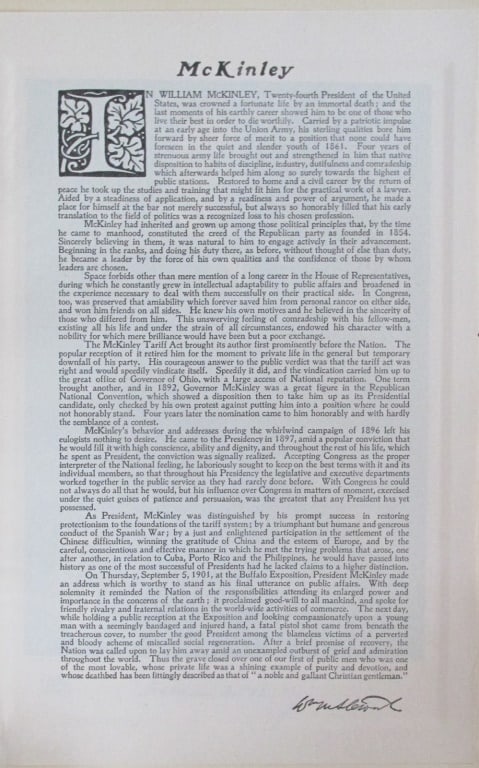Tribute to President William McKinley (1 of 1)