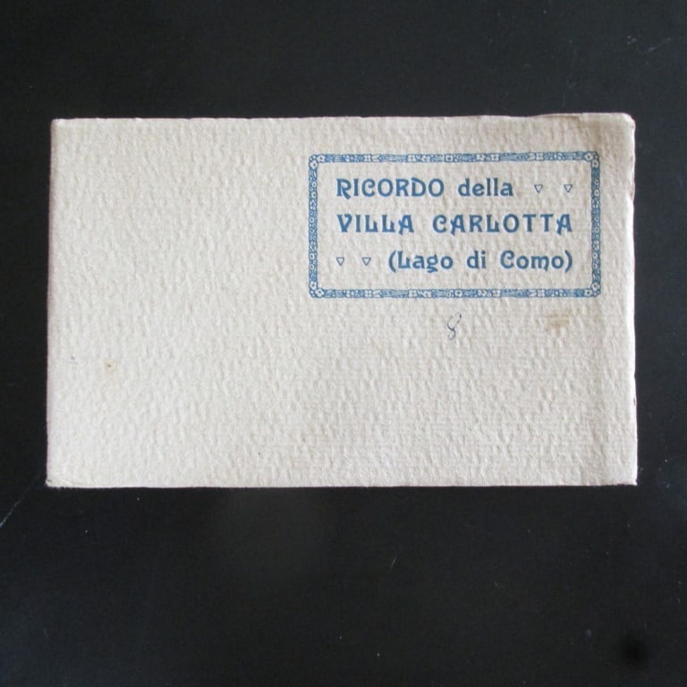 Villa Carlotta- Gertrude Smith Collection: Ricordo Della Villa Carlotta (Lago di Como) From the Gertrude Smith Collection of Postal Views - Rare Dated: Circa 1920's Binding: Stiff Paper Covers S