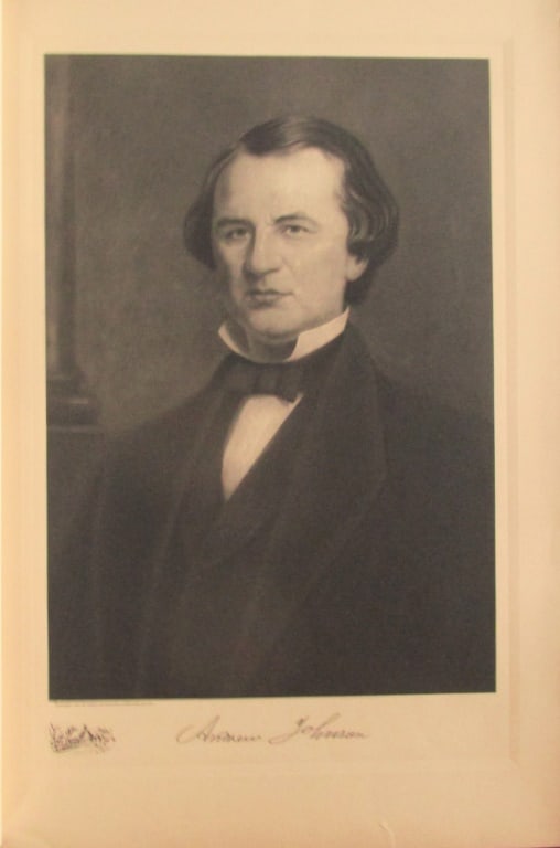 Portrait of President Andrew Johnson: Portrait of President Andrew Johnson On stiff paper with plate mark. Print Type: Photogravure Signed: Signed in plate Date: 1907 Publisher:
