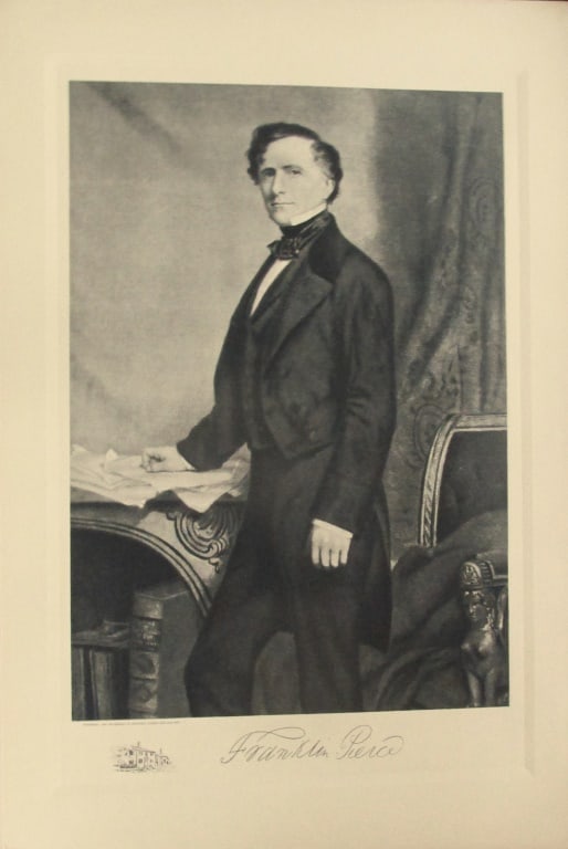 Portrait of President Franklin Pierce: Portrait of President Franklin Pierce On stiff paper with plate mark. Print Type: Photogravure Signed: Signed in plate Date: 1907 Publisher: