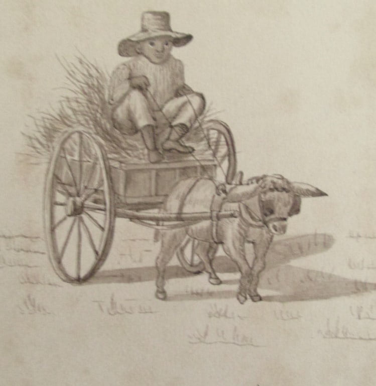 Black Man In Cart and Horse (1 of 3)