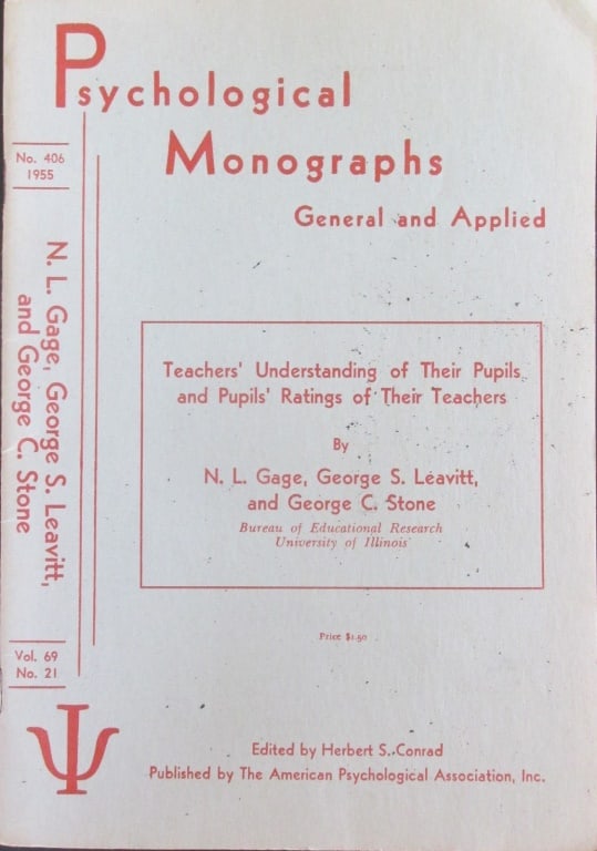 Teacher's Understanding of Their Pupils 1955 (1 of 2)