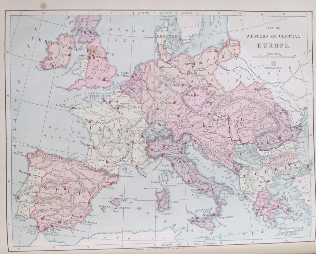 Map of Western and Central Europe (1 of 1)