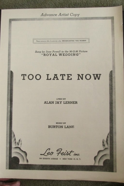 Alan Jay Lerner 1st Movie Musical (1 of 1)