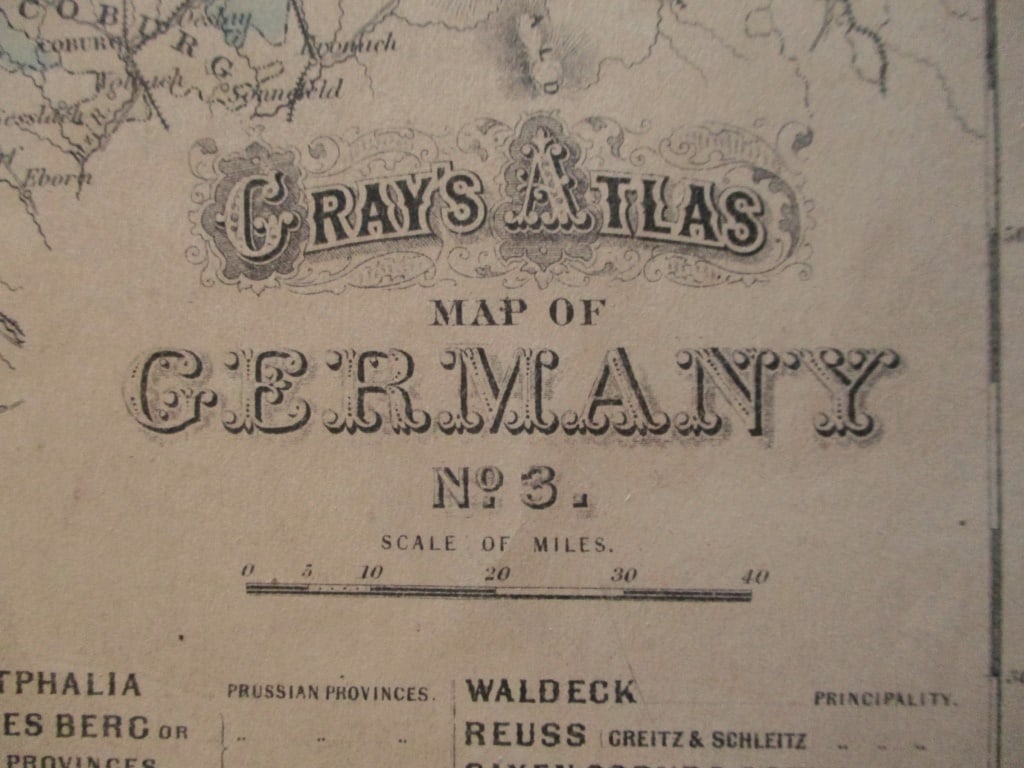 Hand colored Map Germany - 2