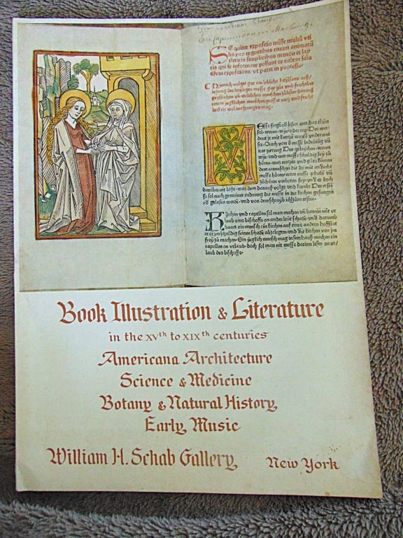Book Illustration & Literature - Schab Gallery: Book Illustration & Literature - Schab Gallery in the 15th to 19th Centuries - Americana Architecture Science and Medicine - Botany and Natural History - Early Music - Catalogue 37 Pages: 144 E