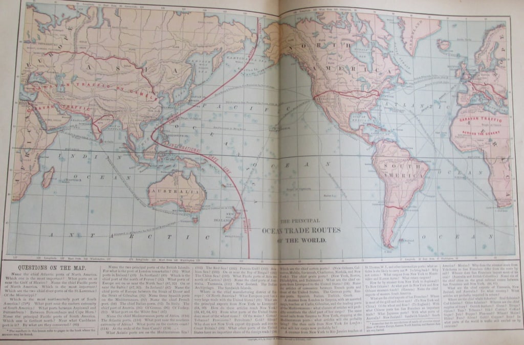 Principle Ocean Trade Routes of the World (1 of 1)