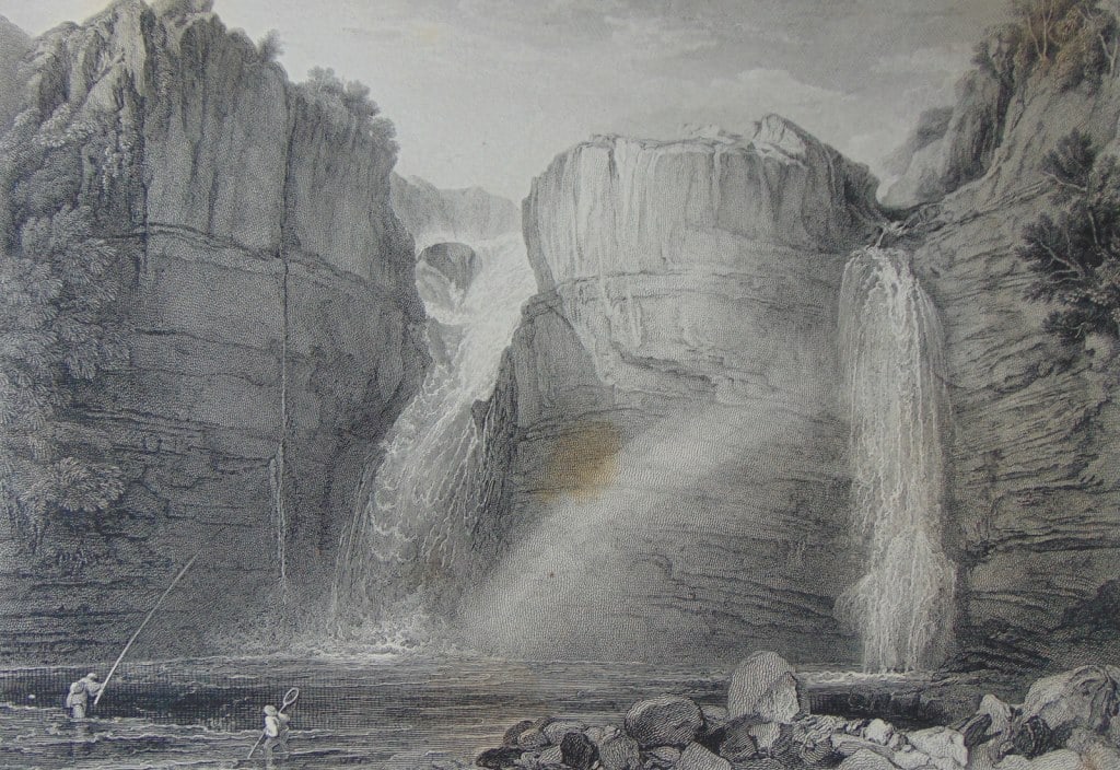 High Force or Fall of Tees - J. M. W. Turner: High Force or Fall of Tees Joseph Mallord William Turner RA, known in his time as William Turner, was an English Romantic painter, printmaker and watercolorist. He is known for h