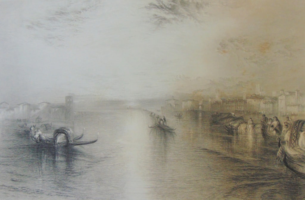 Approach to Venice - J. M. W. Turner: Approach to Venice Joseph Mallord William Turner RA, known in his time as William Turner, was an English Romantic painter, printmaker and watercolorist. He is known for his expre