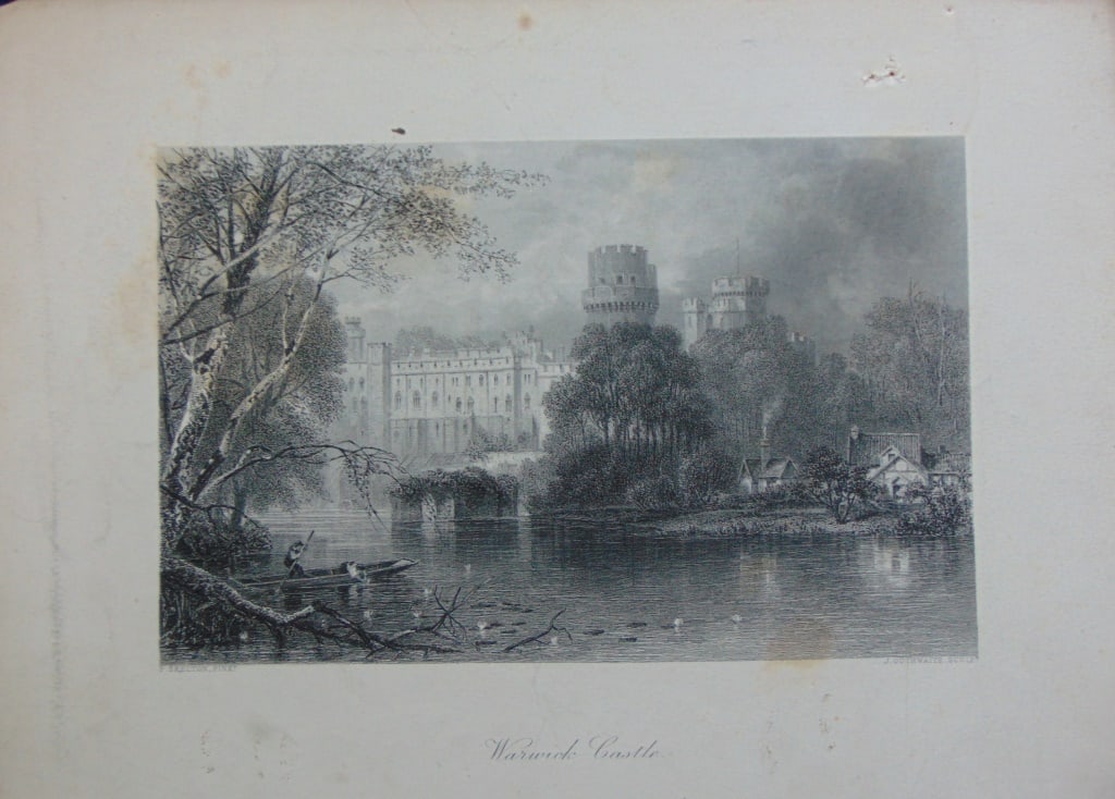Group of English Castle Engravings: Group of Five 19th Century European Engravings Date: c1870 Dimensions: 12 x 9 " Condition Report: Some foxing, Small punch hole on top right margin on some.