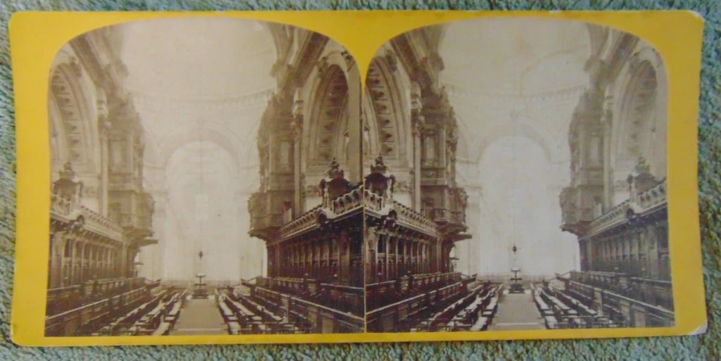St. Paul's Cathedral - The Choir: St. Paul's Cathedral - The Choir From The East Dated: 1861-1873 Subject: 19th century Views Medium: Stereograph Stereo View Dimensions: 7 x