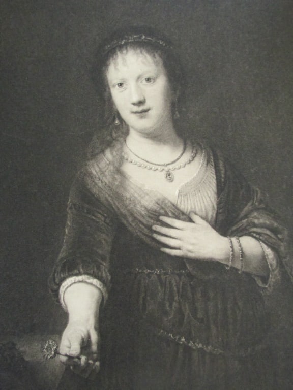Saskia Holding a Flower- Rembrandt Van Rijn (1 of 2)