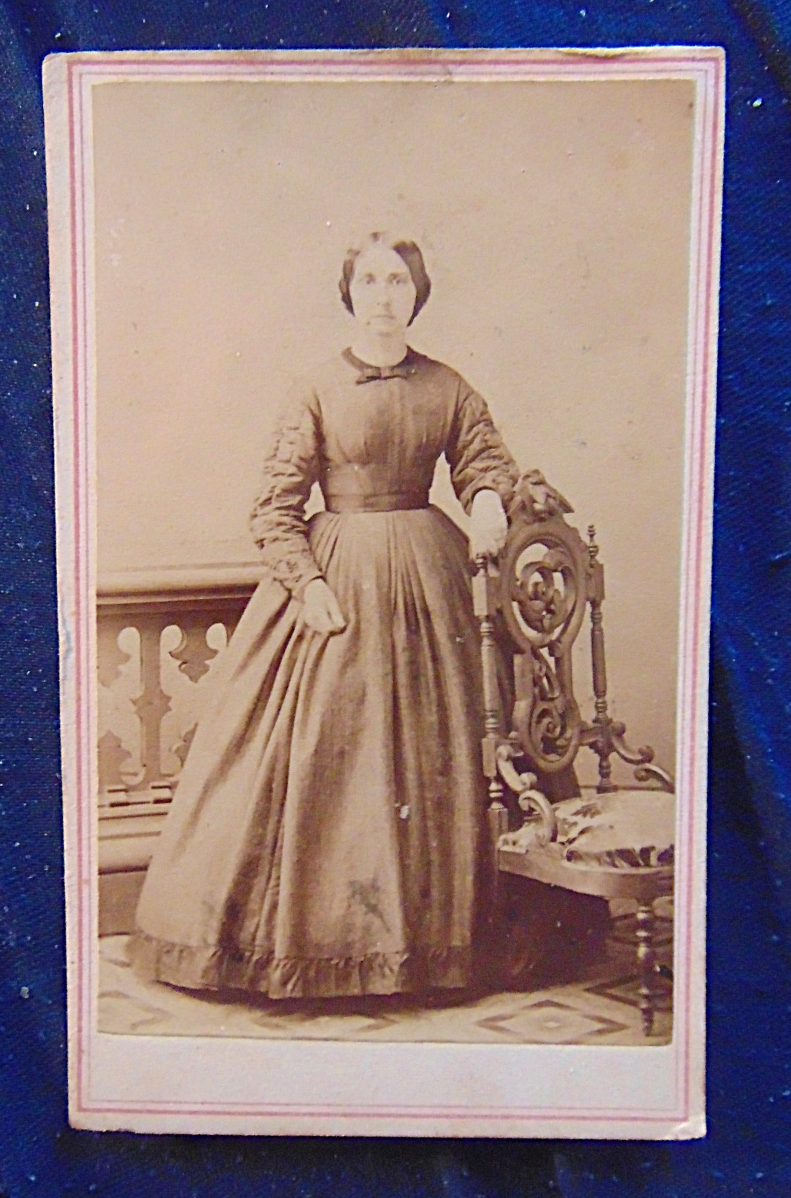 Pair of Man and Woman - Cartes de viste: Pair of Man and Woman - Cartes de viste 2 cards. Blank versos Dated: Circa 1850 and 1860's Medium: Cartes-de-visite Dimensions: 3.5 x 2 1/4" Provenance: Hill House Photo Collection Condition Report