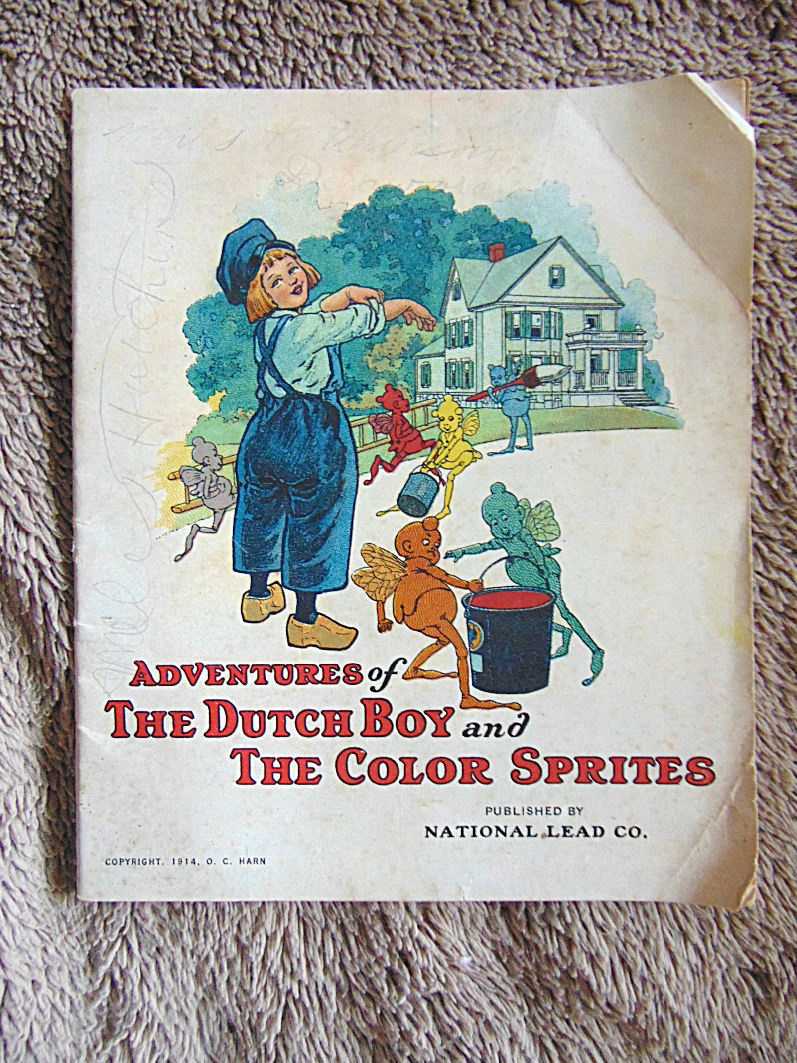 Adventures of the Dutch Boy and Color Sprites: Adventures of the Dutch Boy and the Color Sprites This is a very unusual and rare booklet for children. It was given away by the National Lead Company to advertise their lead paint. There are two page