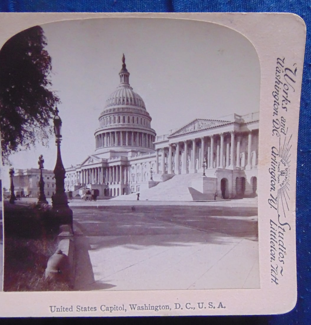 United States Capitol - Washington, DC: United States Capitol - Washington, DC Dated: Circa 1899 Medium: Stereoview Provenance: Hill House Photograpy Collection Condition Report Very Good Subject References: 168 BX3